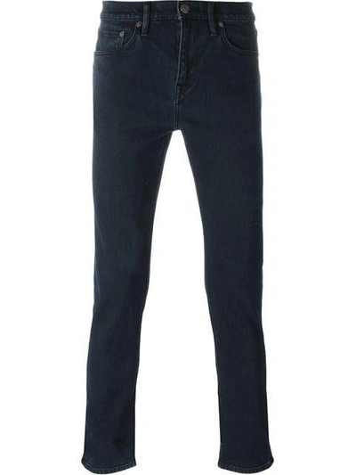 Burberry Straight-fit Clean Wash Stretch Jeans, Dark Indigo In Blue