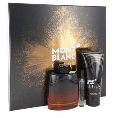 Mont Blanc Montblanc Legend Night By  Gift Set -- 3.3 oz Eau De Parfum Spray +.25 oz Mini