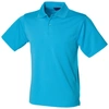 Henbury Mens Coolplus® Pique Polo Shirt (turquoise) In Blue