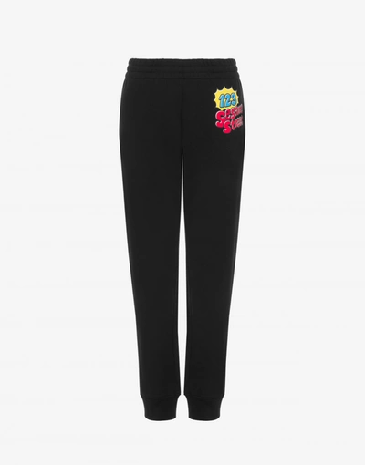 Moschino Black Sesame Street Edition Jogging Lounge Pants In Light Grey