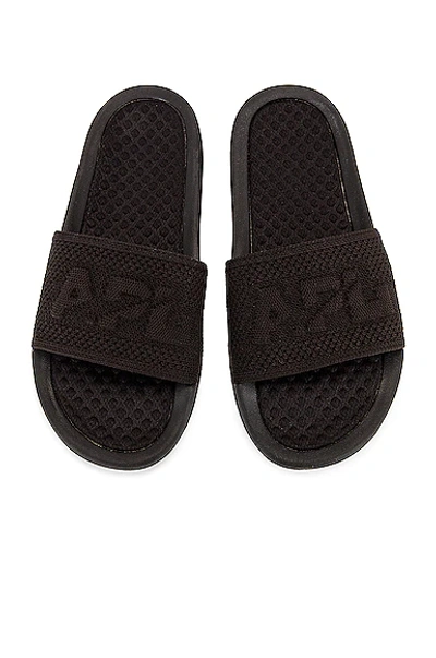 Apl Athletic Propulsion Labs Techloom Logo-embossed Leather Slides In Black