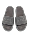 Apl Athletic Propulsion Labs Big Logo Techloom Knit Sport Slide In Cosmic Grey