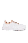 Apl Athletic Propulsion Labs Techloom Phantom Running Shoe In White & Rose Dust
