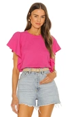 MICHAEL STARS ARIANA FLUTTER SLEEVE PULLOVER,MICH-WS3816