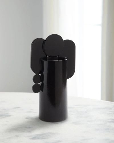 Claudia Carpenito Black Lava Bubble Vase