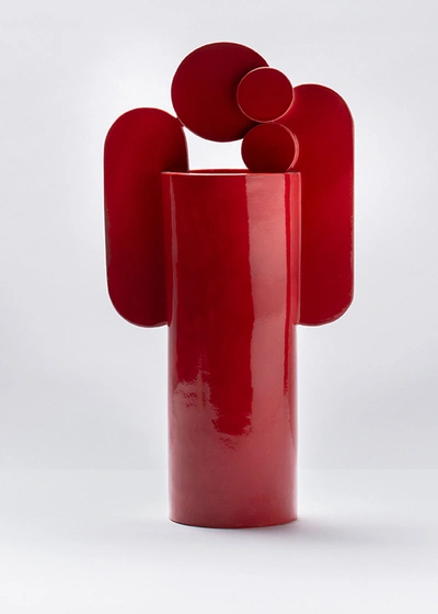 Claudia Carpenito Brick Red Bubble Vase