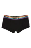 Tomboyx Stretch Modal Boyshorts In Modal Black Rainbow