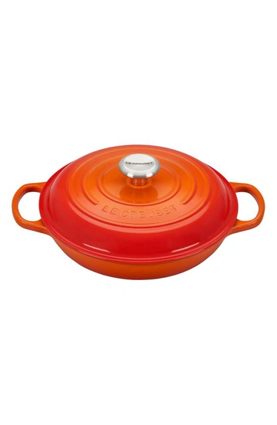 Le Creuset Signature 2.25-quart Enameled Cast Iron Braiser In Flame