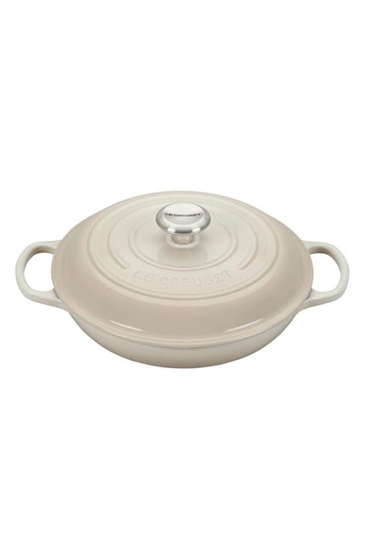 Le Creuset Signature 2.25-quart Enameled Cast Iron Braiser In Meringue