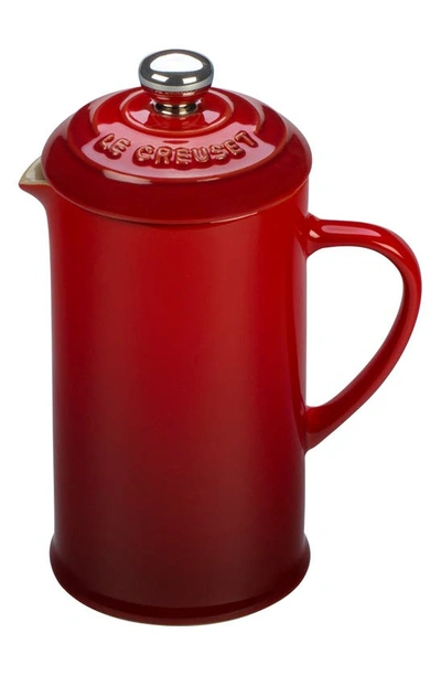 Le Creuset Cerise Stoneware Cafetiere In Cerise