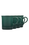 Le Creuset Set Of Four 14-ounce Stoneware Mugs In Artichaut