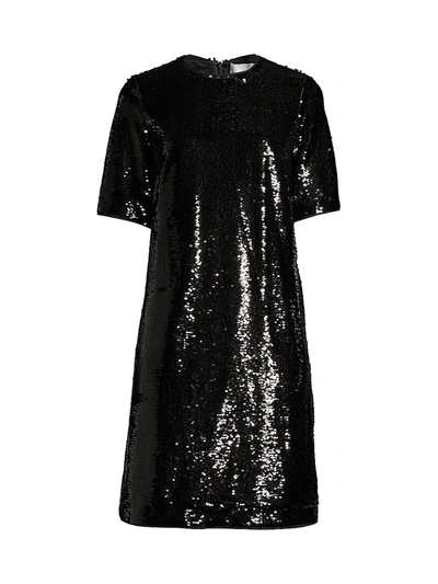 Hugo Boss Women's Dettia Sequin Shift Dress In Black Fantasy