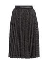 Coach Women's Micro Dot Pleated Skirt In Black
