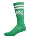 Amiri Men's Ribbed Logo Athletic Socks In Green