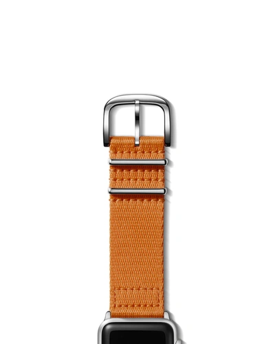Shinola Men's 24mm Nylon Strap For Apple Watch In Brorange