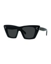 Celine Acetate Butterfly Sunglasses In 01a Shiny Black S