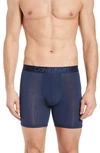 Calvin Klein Ultrasoft Stretch Modal Boxer Briefs In Blue Shadow/ White