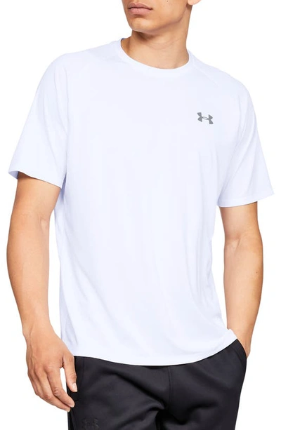 Under Armour Ua Tech(tm) T-shirt In White / Gray