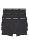 Calvin Klein 3-pack Moisture Wicking Boxer Briefs In Ub1 Black