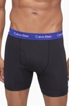Calvin Klein 3-pack Moisture Wicking Boxer Briefs In Black/black