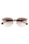 Kate Spade Saturday 54mm Vienne Gradient Polarized Cat Eye Sunglasses In Pink / Grey Shded Pink