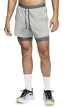Nike Dri-fit Flex Stride Pocket 2-in-1 Running Shorts In Grey