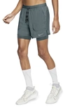 Nike Dri-fit Flex Stride Pocket 2-in-1 Running Shorts In Hasta/ Hasta
