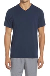 Rhone Element V-neck Heathered T-shirt In Navy Blazer