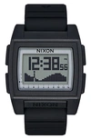 Nixon Base Tide Pro Digital Silicone Strap Watch, 42mm In Black / Positive