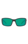Costa Del Mar 62mm Rectangular Polarized Sunglasses In Crystal Grey