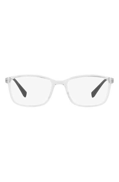 Prada 53mm Rectangle Optical Glasses In Havana