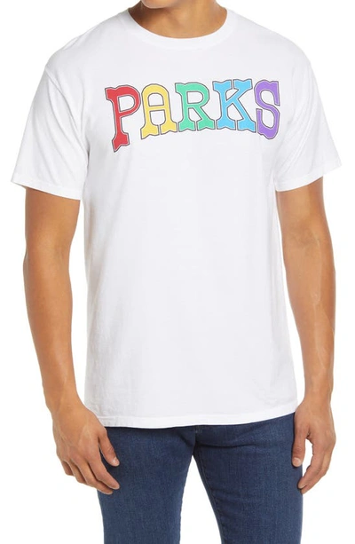 Parks Project Adventure With Pride Logo Graphic Tee In White