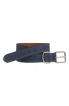 Johnston & Murphy Leather Belt In Navy