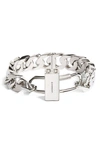 Givenchy Womens 040-silvery G-chain Silver-toned Brass Chain Bracelet 3 In Silvery