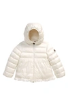 Moncler Kids' Odile Hooded Water Resistant Down Jacket In White