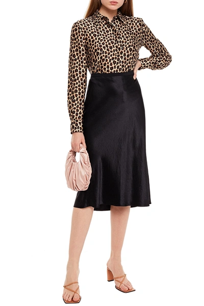 Vivetta Leopard-print Satin-twill Shirt In Beige
