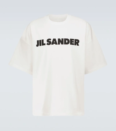 Jil Sander Logo Short-sleeved Cotton T-shirt In White