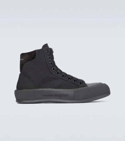 Alexander Mcqueen High-top Sneakers In Black