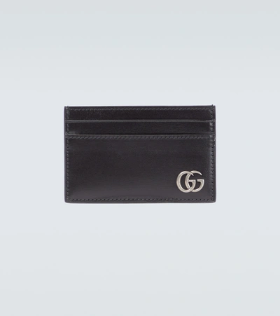 Gucci Gg Marmont Leather Cardholder In Black