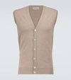 JOHN SMEDLEY STAVELY KNITTED WOOL VEST,P00586831