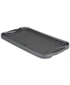 Viking 20" Pre-seasoned Cast Iron Reversible Grill/griddle Pan In Dark Grey