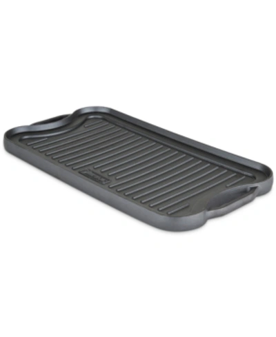 Viking 20" Pre-seasoned Cast Iron Reversible Grill/griddle Pan In Dark Grey