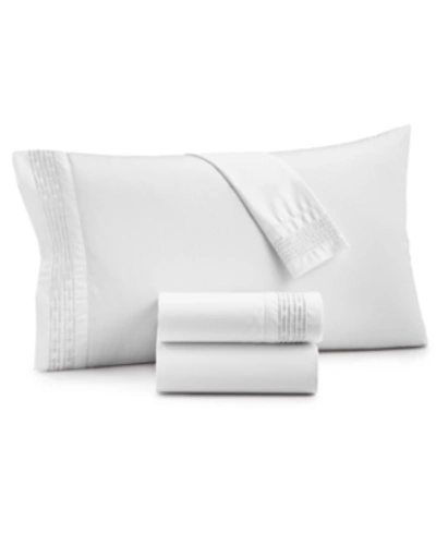 Hotel Collection Chain Links Embroidered 100% Pima Cotton 4-pc. Sheet Set, California King, Exclusively At Macy's In White