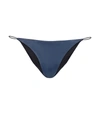 Jade Swim Micro Bare Minimum Bikini Bottoms In Blue
