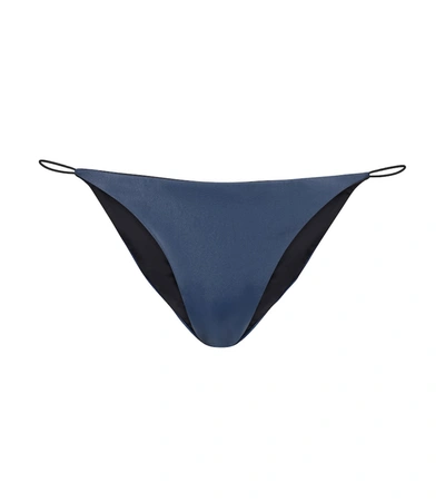 Jade Swim Micro Bare Minimum Bikini Bottoms In Blue