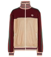 Gucci Beige And Bordeaux Jacket In Jersey With Gg Logo Print In Red