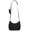 Shop Prada Re-nylon Shoulder Bag In Black