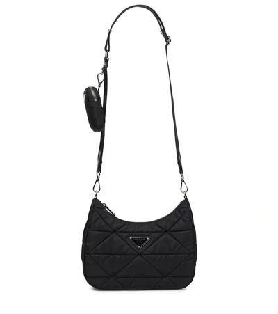 Prada Re-nylon Shoulder Bag In Black