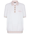 BALMAIN LOGO COTTON-BLEND POLO SHIRT,P00580474