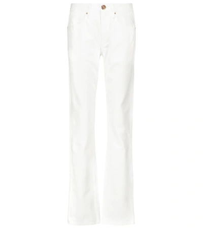 Gabriela Hearst Charles High-rise Slim-leg Denim Trousers In White